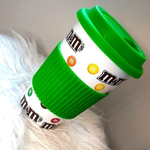 MARS | White Mars M&M 12floz Ceramic Hot Drink Mug + Silicone Top & Hold Sleeve - Picture 2 of 5